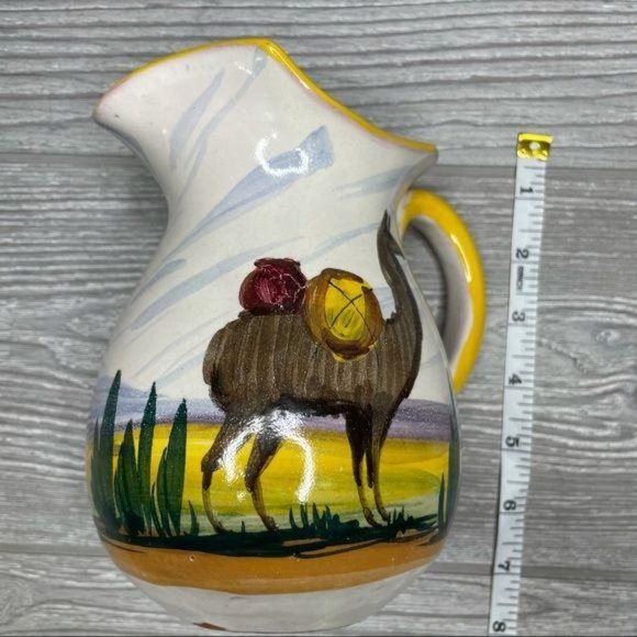 Vintage clay Peru Llama Pottery Pitcher F.C.A. decoration creamer - Picture 7 of 7